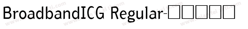 BroadbandICG Regular字体转换